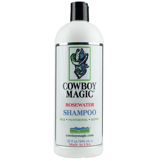 COWBOY MAGIC® Concentrated Rosewater Shampoo with Silk Conditioners is easy to use and is formulated to: Gently dissolve dirt and clean hair | Condition the hair and skin | It is easy to rinse | To be used full strength or diluted up to 20 to 1