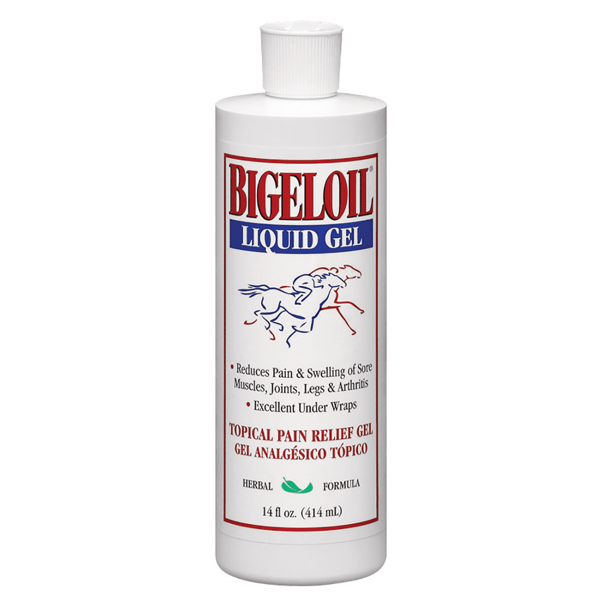 Born on the race track, Bigeloil® Liniment is an invigorating rub that quickly stimulates circulation to help relieve sore muscles, tendons, and joints. Bigeloil® features a pleasant scent and a more moderate sensation than our Absorbine® Veterinary Liniment.