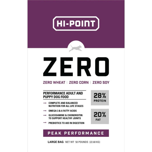 Shawnee Mills Hi Point Zero Hi Pro Performance Adult & Puppy Dog Food 50lb