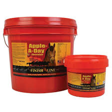Finish Line® Electrolytes and Trace Minerals help promote healthy hydration in your horse by replacing electrolytes lost during daily activity. This electrolyte/mineral replacement replenishes electrolytes. Apple-A-Day™ was the original apple flavored, no sugar electrolyte! It is a cost-effective product that contains no fillers, no sugars and no artificial colors!