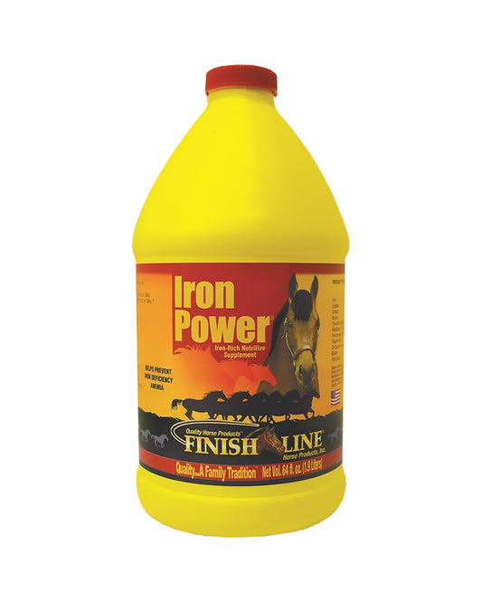 Finish Line Iron Power Liquid Supplement. Finish Line's Iron Power Liquid helps prevent iron deficiency anemia. It's is a high iron, high B-complex liquid supplement. It's easy to feed, promotes healthy blood counts, contains copper, cobalt and biotin.