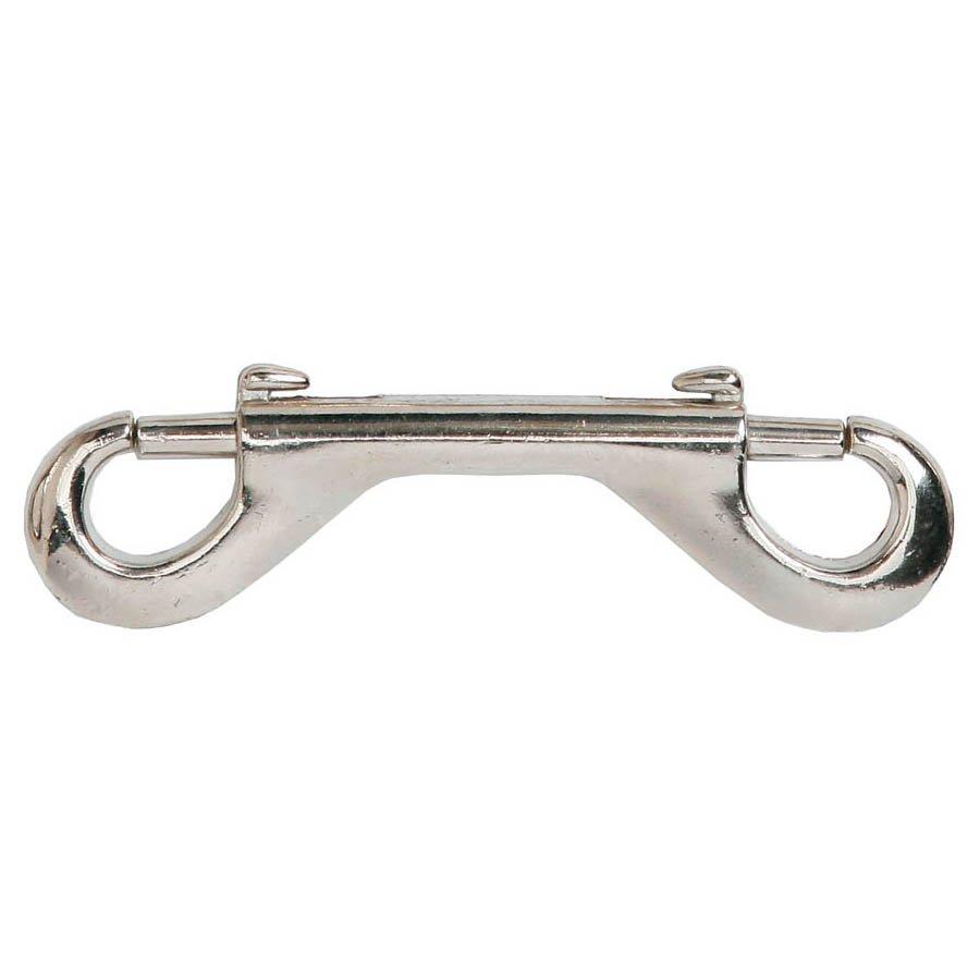 Double ended hook snap nickel plated