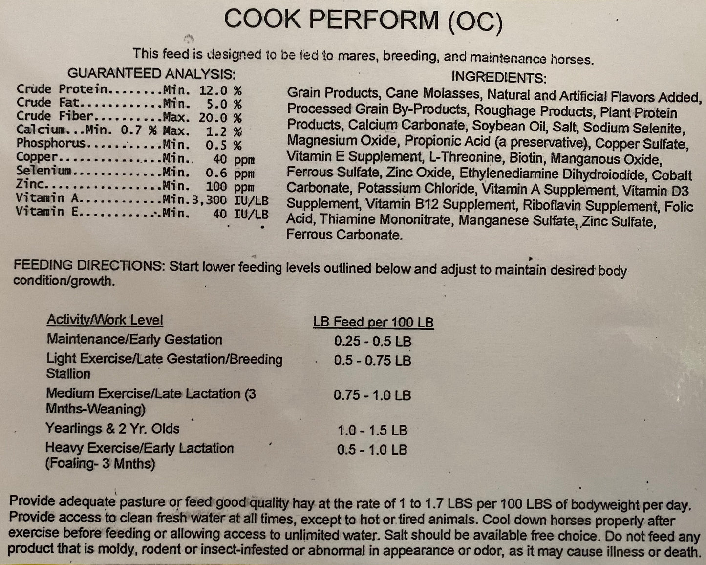 Superior Equine Performance