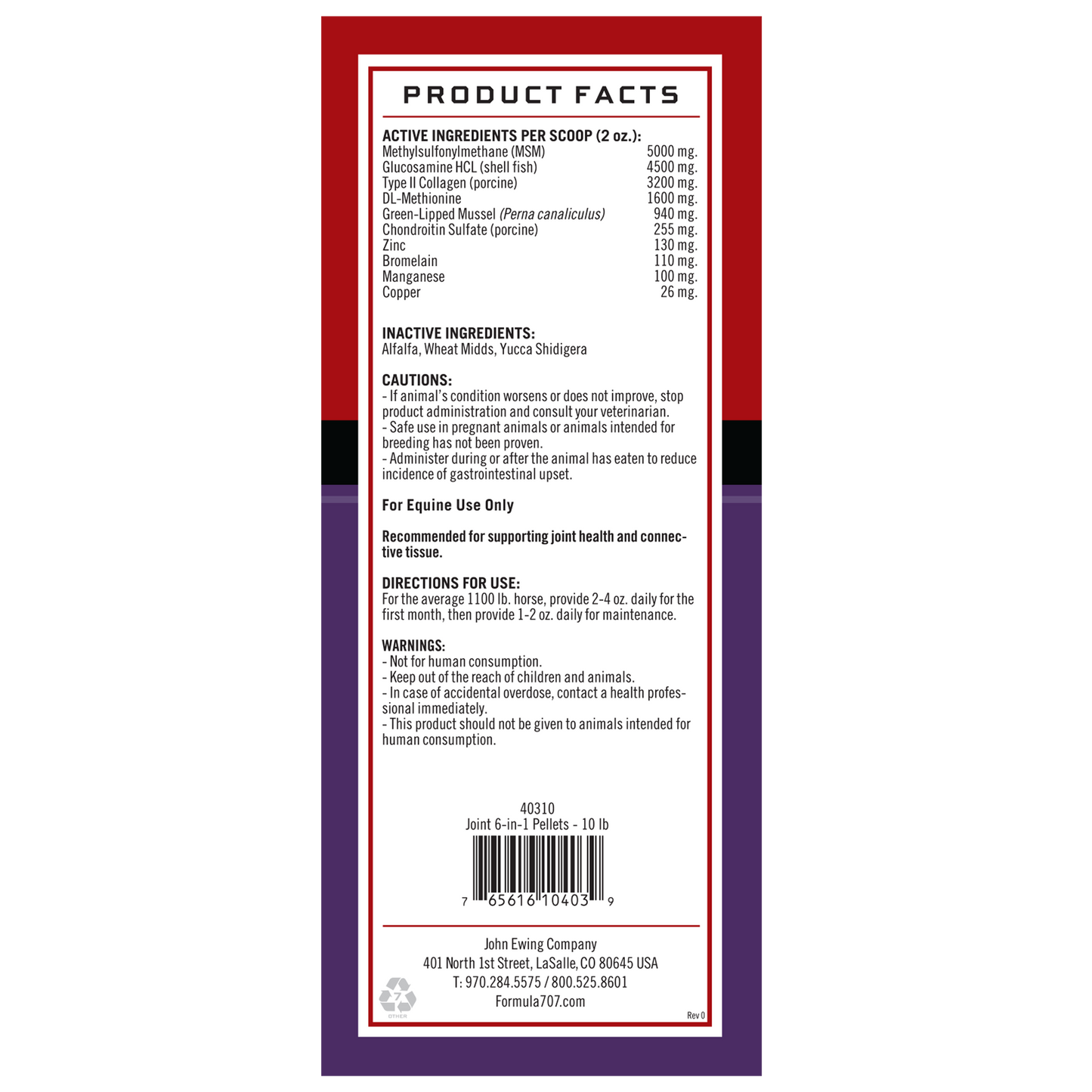 Formula 707 Joint 6 In 1 Pellets