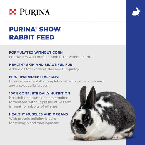 Purina Rabbit Chow Show 50LB Blue Bag