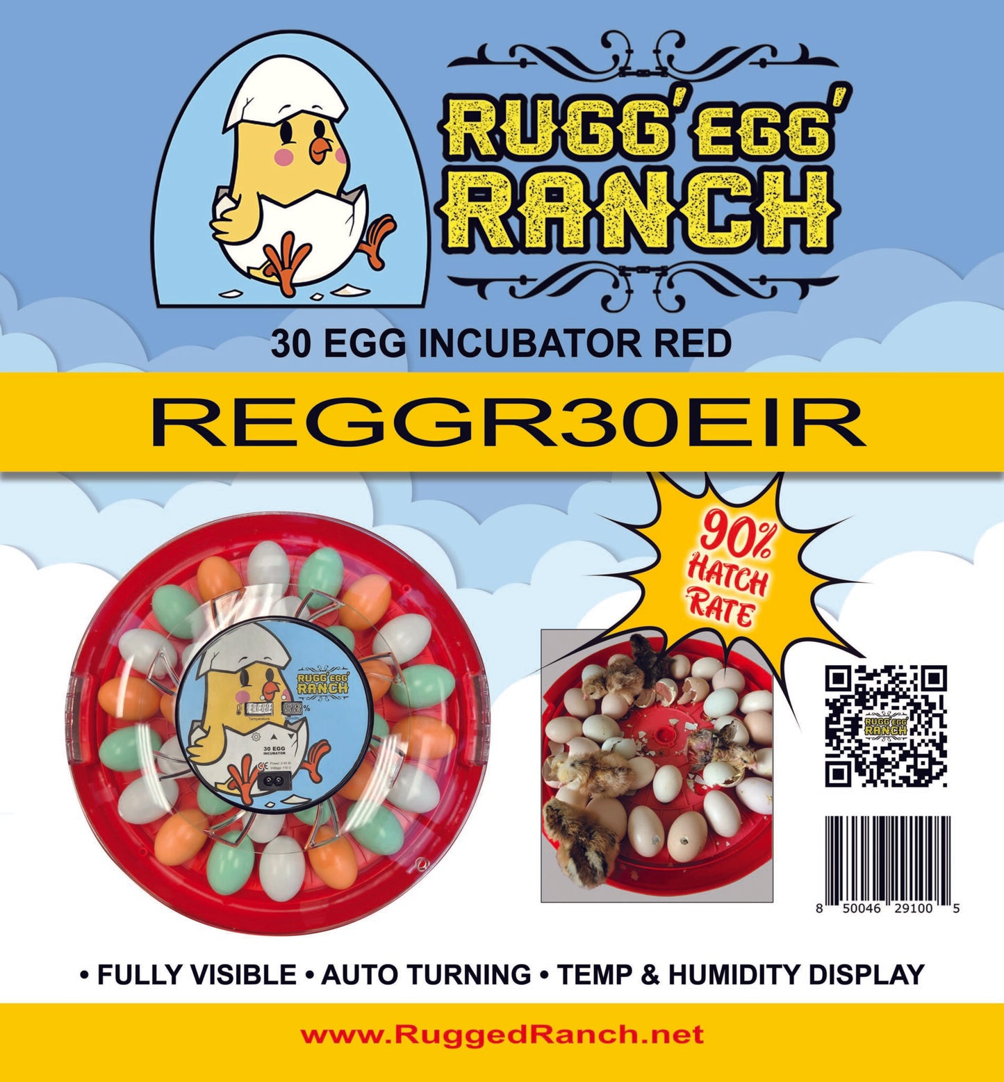 Rugged Ranch 30 Egg Incubator – Easy Hatch for Poultry