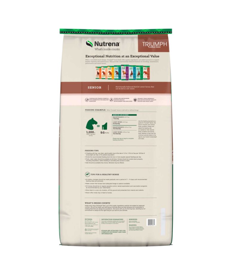 Nutrena Triumph Senior Horse Feed 50Lb