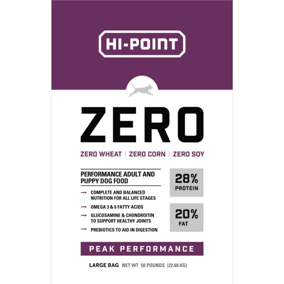 Shawnee Mills Hi Point Zero Hi Pro Performance Adult & Puppy Dog Food 50lb